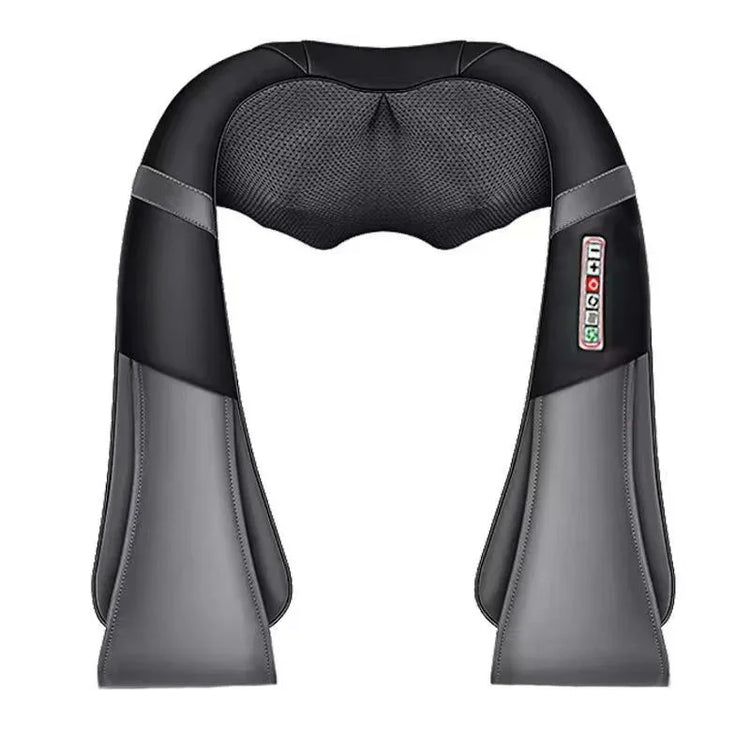 Black and grey electric neck and shoulder massager for muscle relaxation