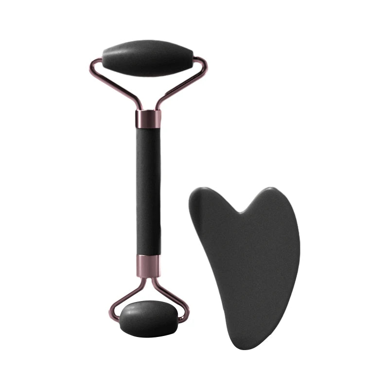 Gesichtsroller und Gua-Sha-Stein aus Harz für Gesichts-, Hals- und Augenpartiemassage