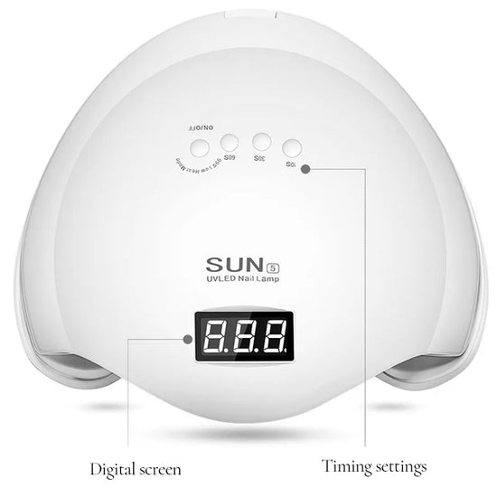 Lámpara UV/LED de uñas con pantalla LCD y 4 temporizadores