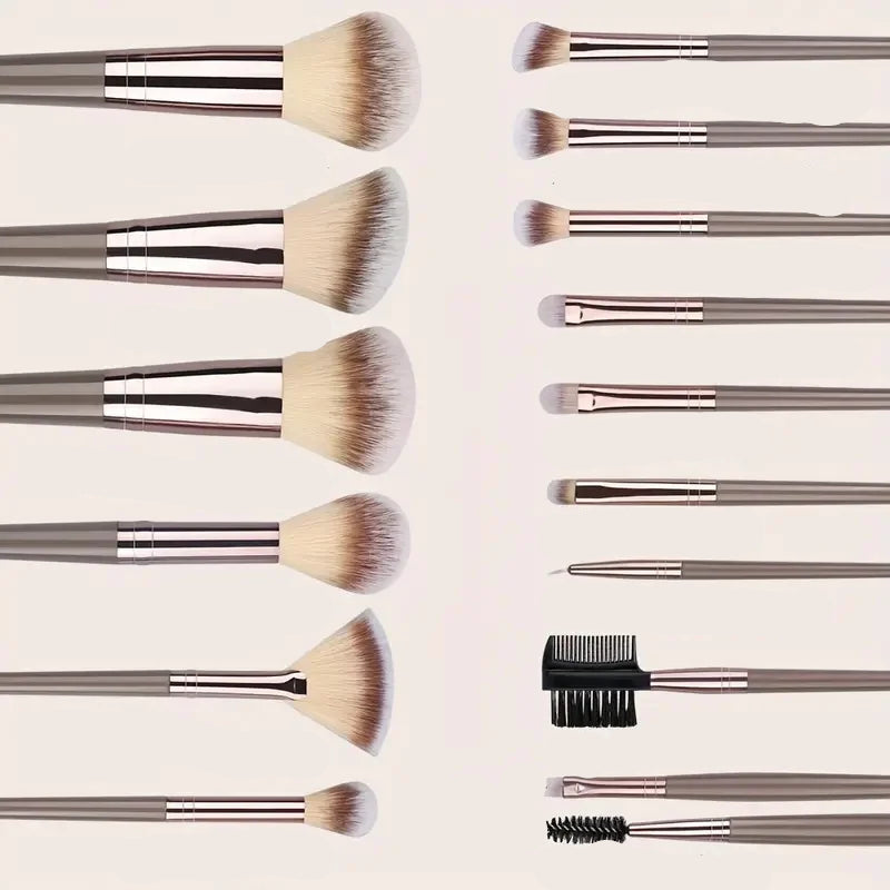 Professionelles Make-up Pinselset, weiche Pinsel für Puder, Lidschatten und Concealer (10-20 Stück)