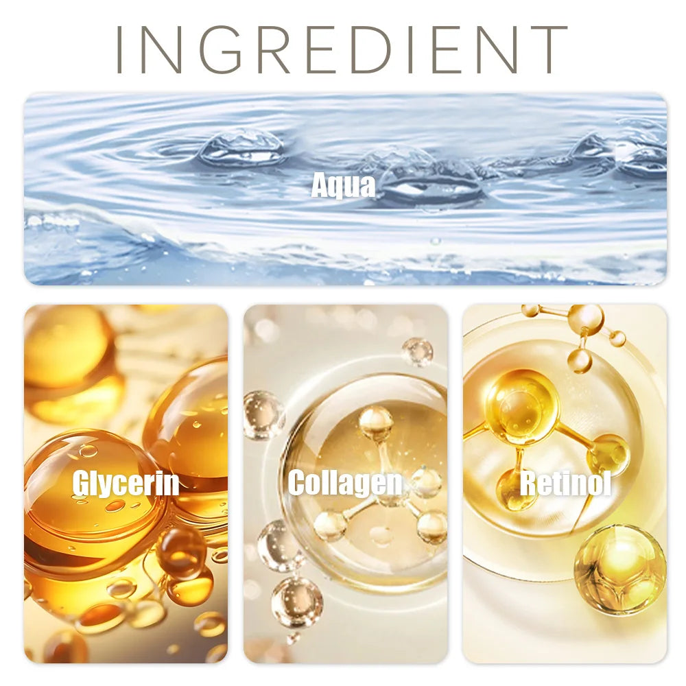 Crema Facial de Colágeno 50g con Retinol y Ácido Hialurónico – Antiedad Día y Noche