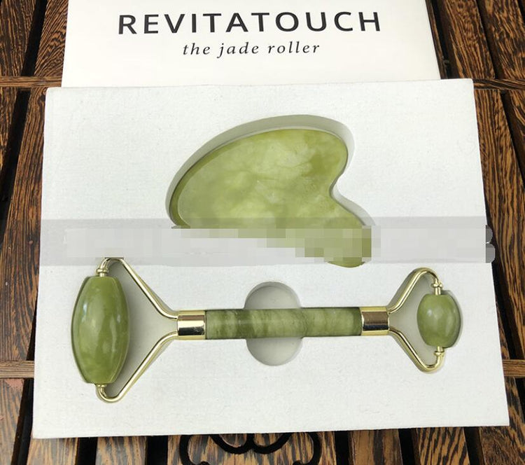 Rodillo de Jade para Masaje Facial para cuidado facial