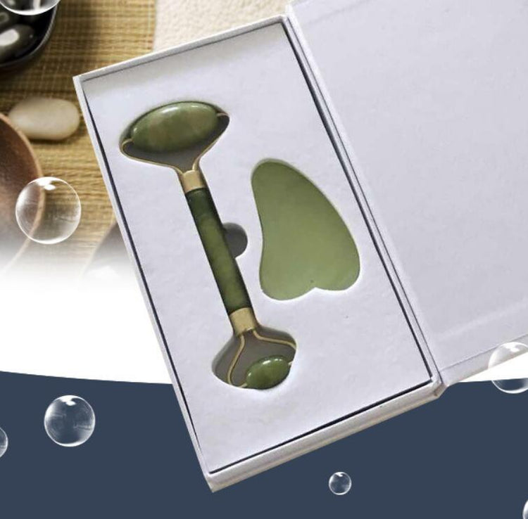 Rodillo de Jade para Masaje Facial para cuidado facial