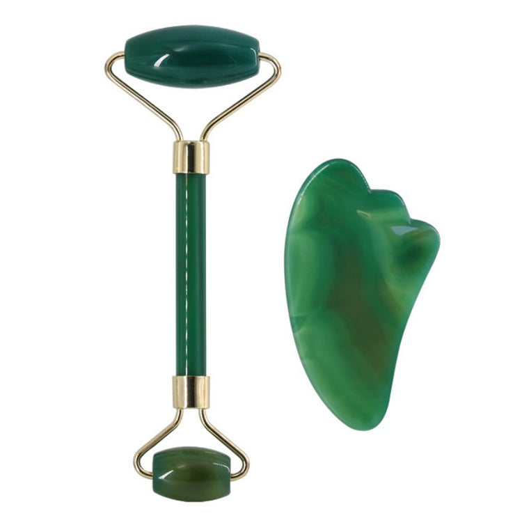 Rodillo de Jade para Masaje Facial para cuidado facial