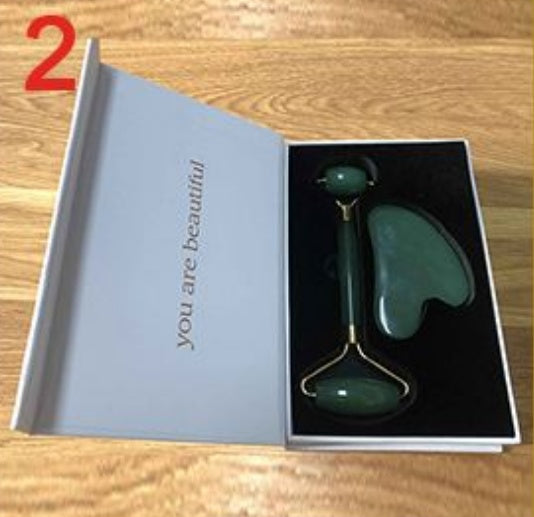 Rodillo de Jade para Masaje Facial para cuidado facial