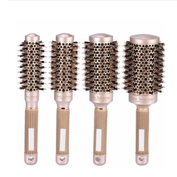Cepillo Redondo para Peinar y Dar Volumen, set de 4 cepillos con diseño ergonómico y cerdas para dar volumen.
