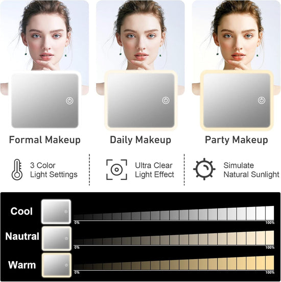 Neceser de maquillaje con espejo LED - vista 2