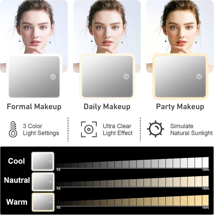Neceser de maquillaje con espejo LED - vista 2