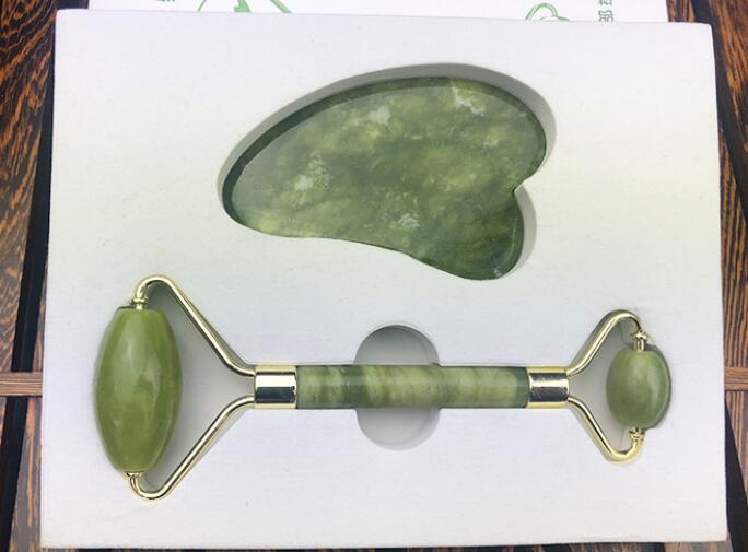 Rodillo de Jade para Masaje Facial para cuidado facial