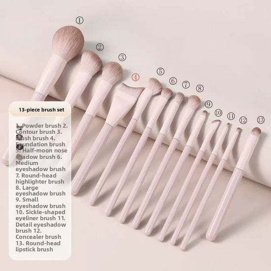 Set de brochas de maquillaje de viaje con estuche