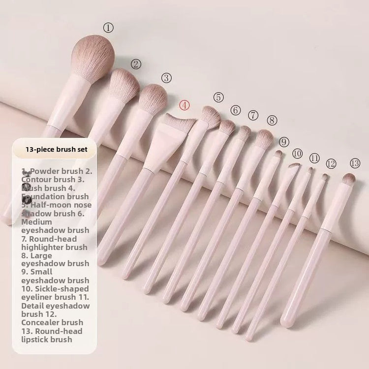 Set de brochas de maquillaje de viaje con estuche
