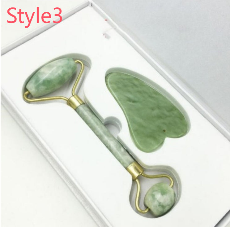 Rodillo de Jade para Masaje Facial para cuidado facial
