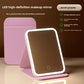 Espejo de Maquillaje con Luz LED Plegable y Recargable