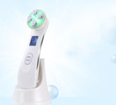 Aparato facial EMS con radiofrecuencia y luz LED de 6 colores — vista lateral