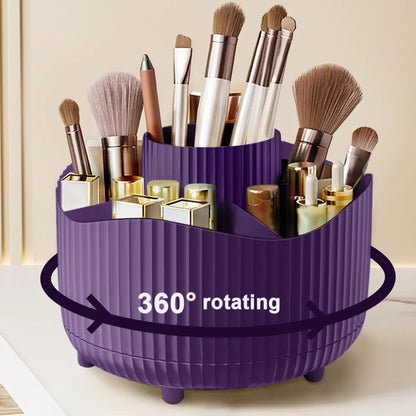 Organizador de maquillaje giratorio 360° con 5 compartimentos