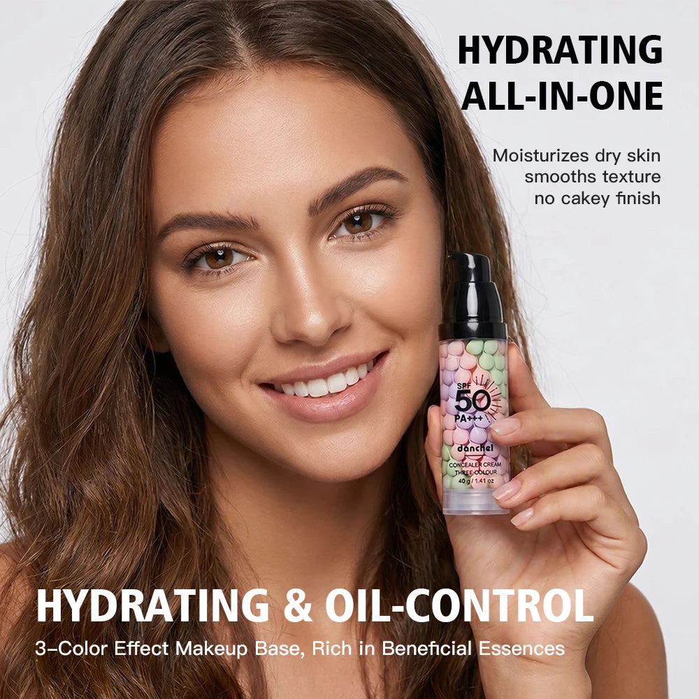 Corrector Tricolor en Crema – Base Iluminadora, Correctora y Prebase Facial 40g