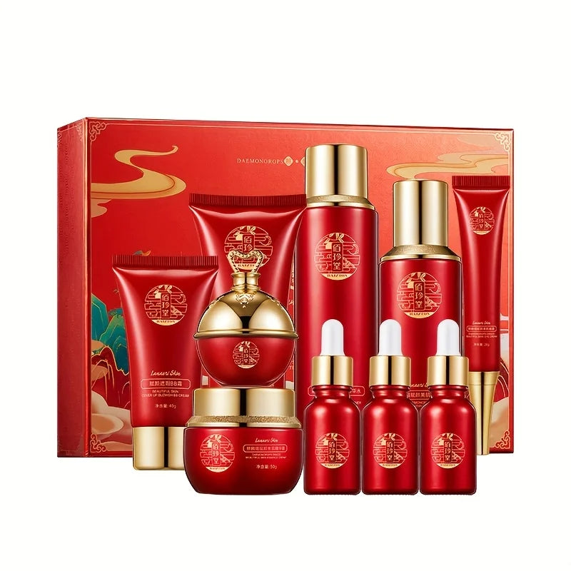 Set de Skincare Herbal 10 Piezas – Hidratación Profunda con Extractos Botánicos