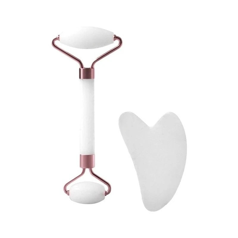 Gesichtsroller und Gua-Sha-Stein aus Harz für Gesichts-, Hals- und Augenpartiemassage