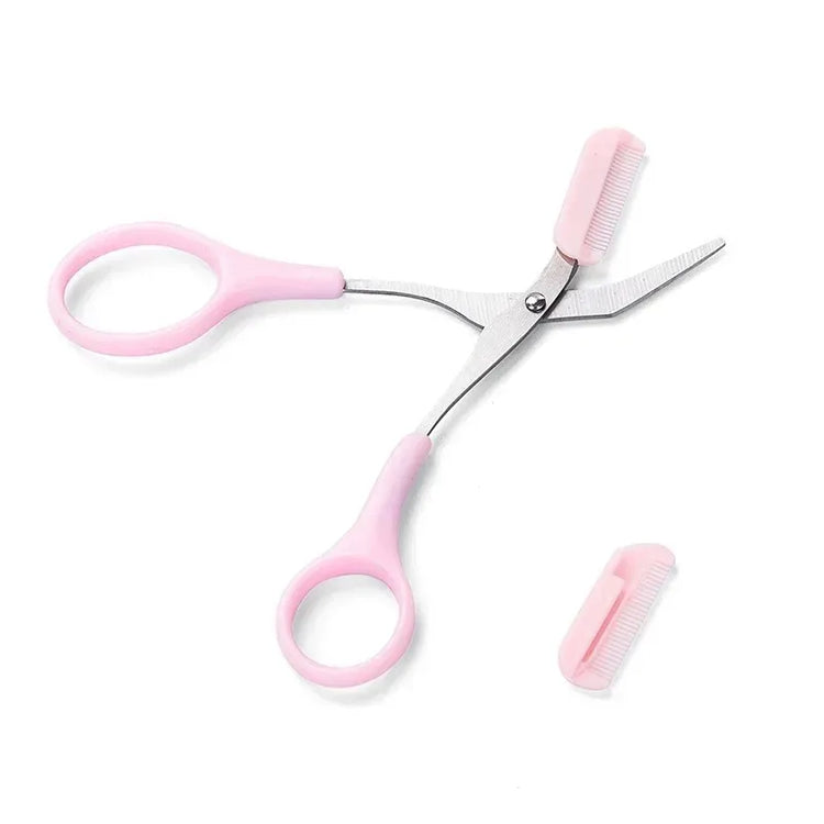 Tijeras para cejas de acero inoxidable con peine