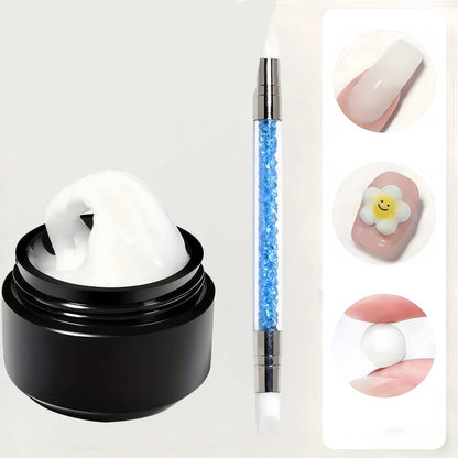 Gel de Uñas 3D Escultórico (Capa Dura No Pegajosa para Diseños en Relieve, Lazos y Nail Art)