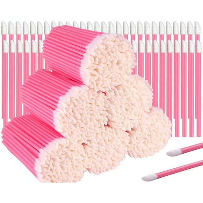 Pack mit 100 Einweg-Lippenapplikatoren, Lippenstift- und Glitzerstäbchen