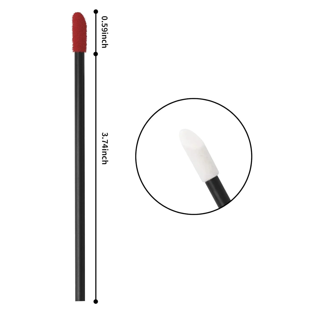 100-Pack Disposable Lip Applicators, Lipstick and Lip Gloss Wands