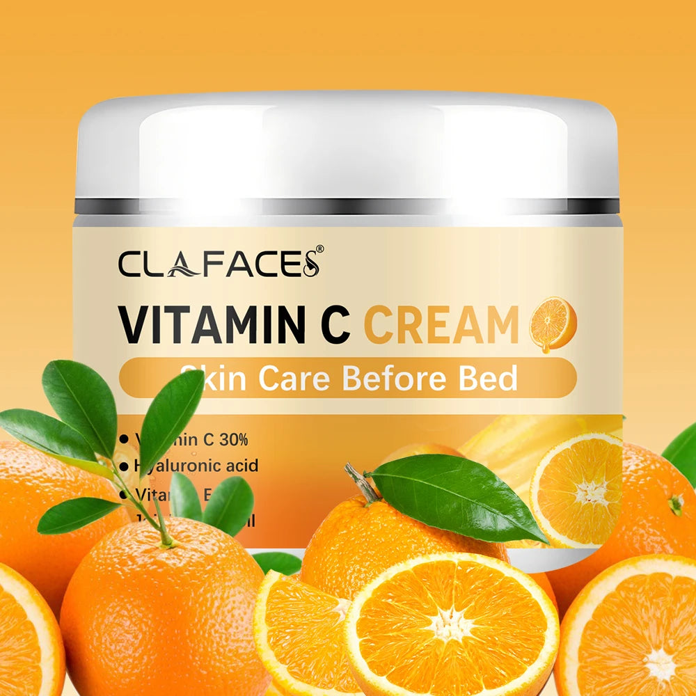 Crema Facial Retinol y Vitamina C – Antiarrugas, Hidratante y Aclarante con Ácido Hialurónico