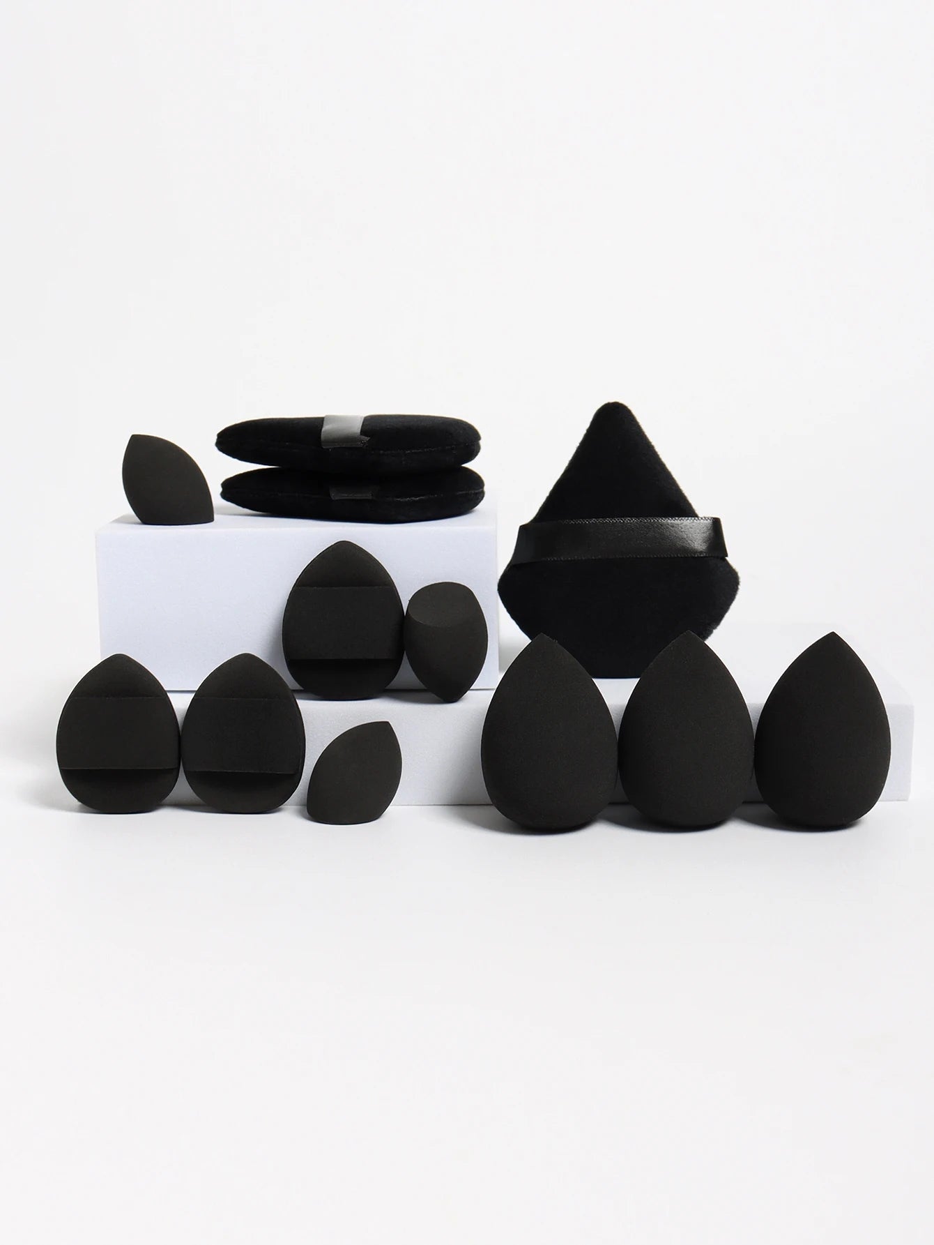 Set de 12 Esponjas de Maquillaje Multiusos (Incluye Borlas para Polvo y Miniesponjas de Precisión)