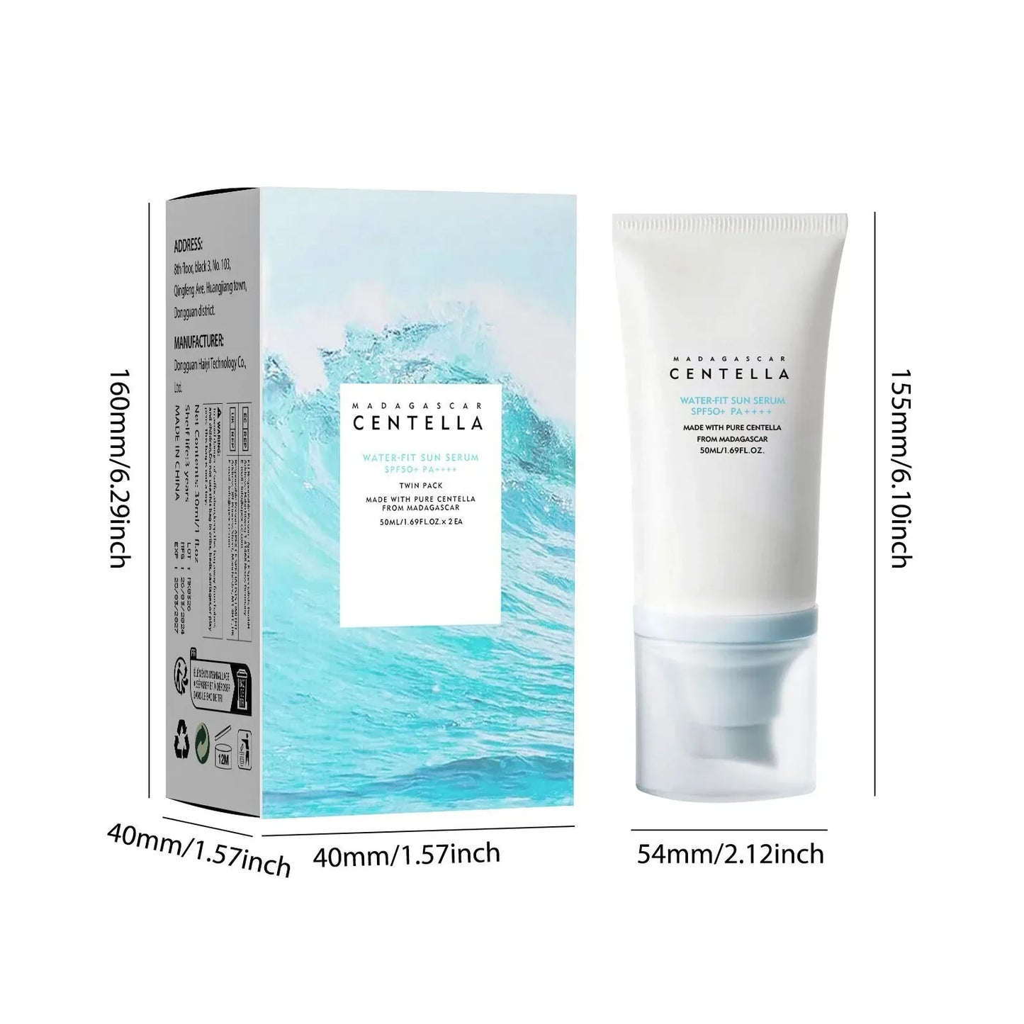 Protector Solar Facial SPF50+ – Larga Duración, Hidratante y Aclarante | Skincare Coreano