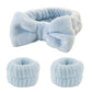 Set spa de diadema y muñequeras de microfibra