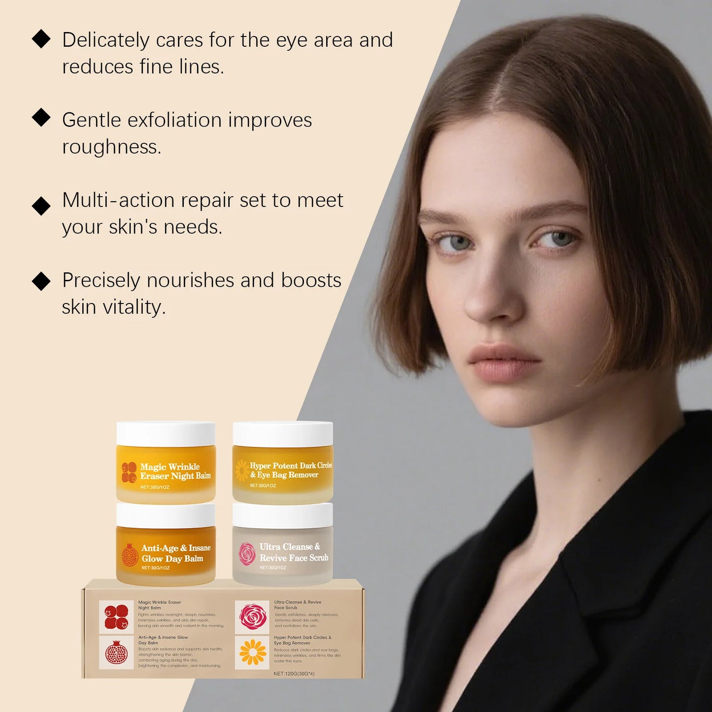 Kit de Skincare Día y Noche – Hidratación, Barrera Cutánea y Cuidado Completo de Rostro y Ojos
