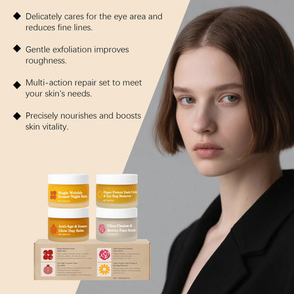 Kit de Skincare Día y Noche – Hidratación, Barrera Cutánea y Cuidado Completo de Rostro y Ojos