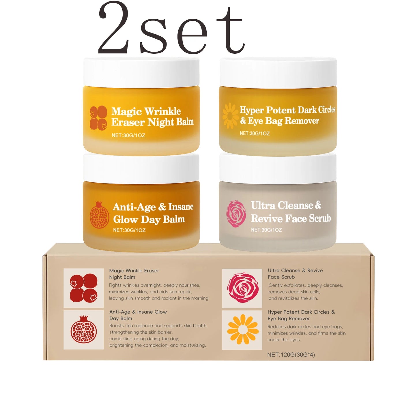 Kit de Skincare Día y Noche – Hidratación, Barrera Cutánea y Cuidado Completo de Rostro y Ojos
