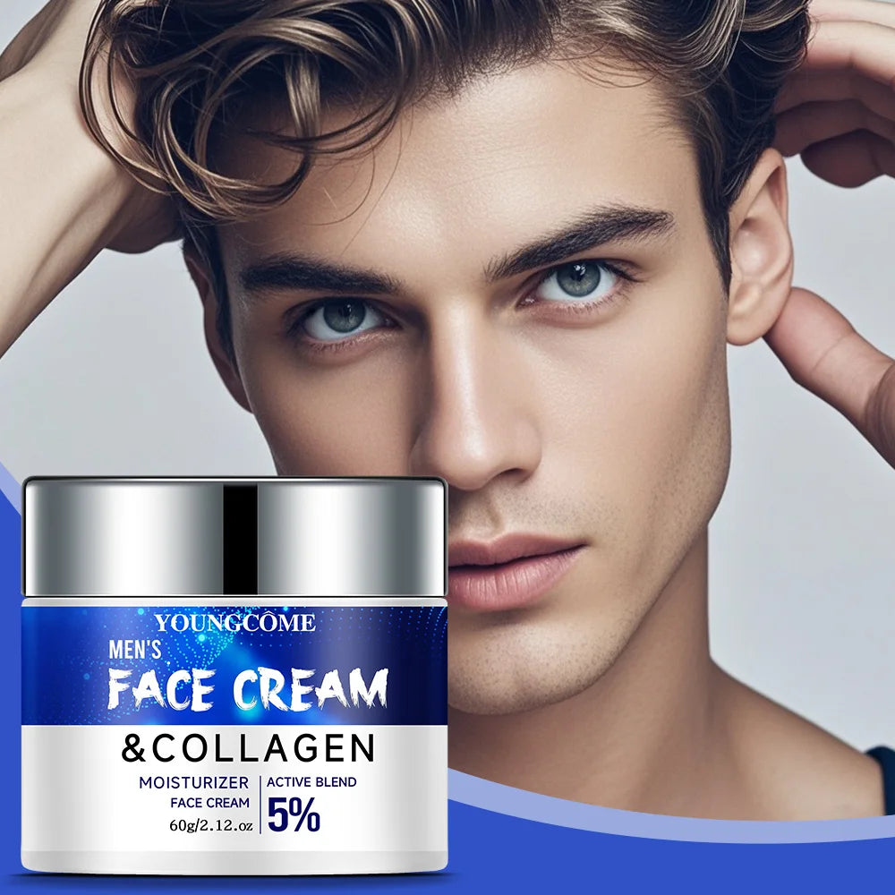 Crema Facial de Colágeno y Retinol para Hombre YOUNGCOME – Antiedad, Aclarante e Hidratante