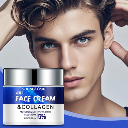 Crema Facial de Colágeno y Retinol para Hombre YOUNGCOME – Antiedad, Aclarante e Hidratante