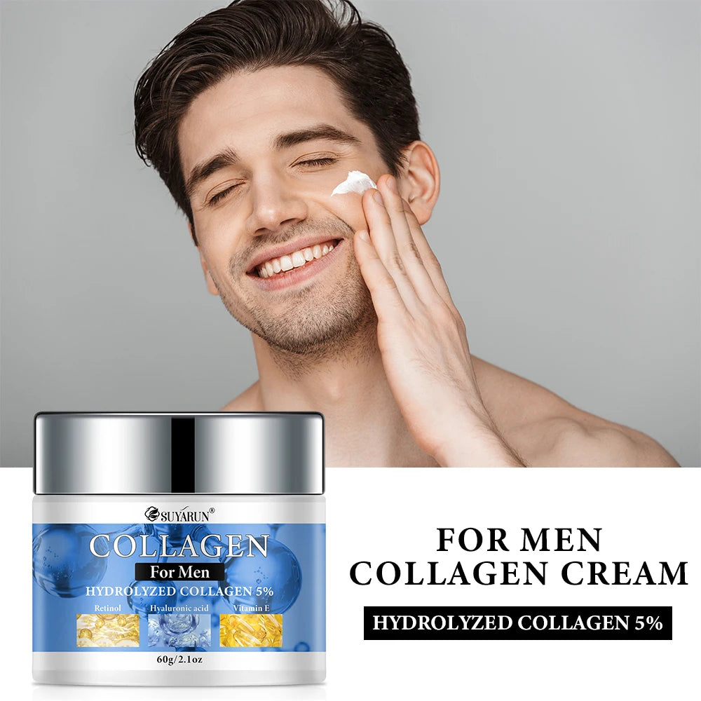 Crema Facial de Colágeno para Hombre SUYARUN – Hidratante, No Grasa y Certificada CPNP