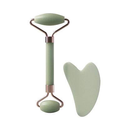 Gesichtsroller und Gua-Sha-Stein aus Harz für Gesichts-, Hals- und Augenpartiemassage