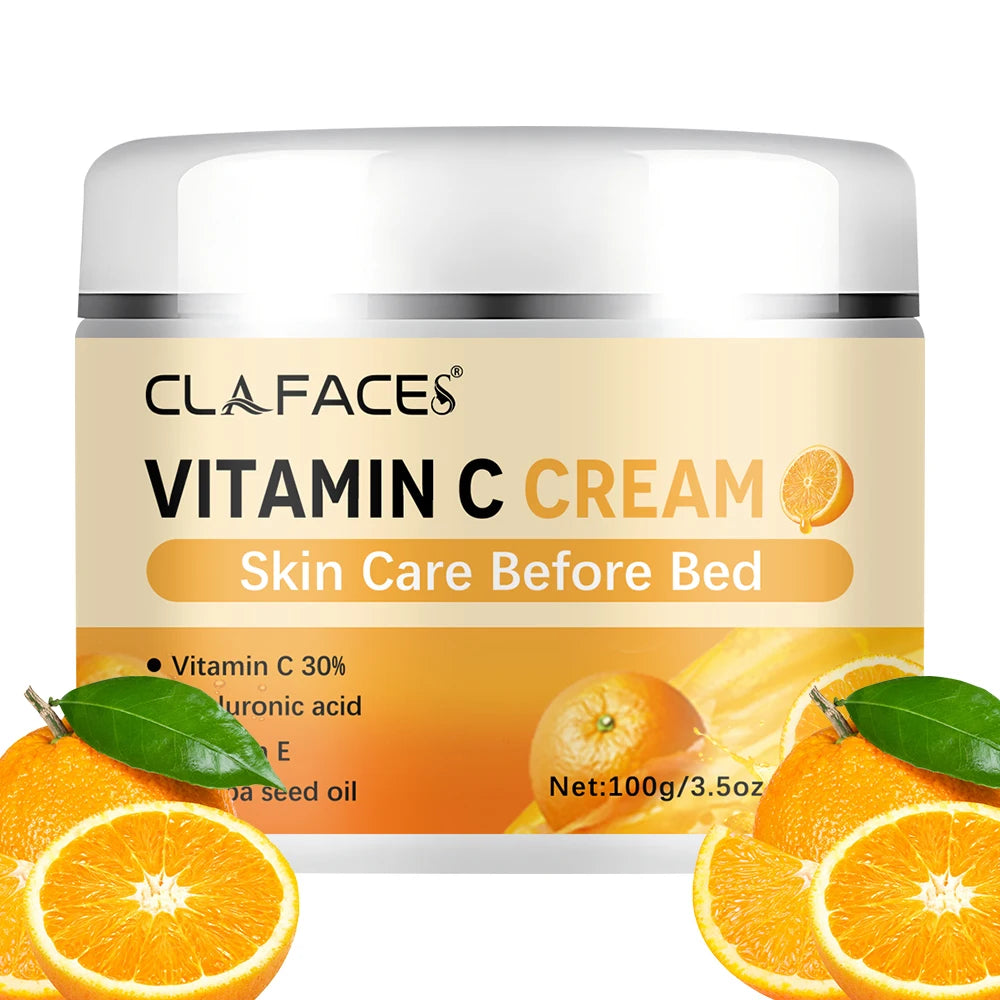 Crema Facial Retinol y Vitamina C – Antiarrugas, Hidratante y Aclarante con Ácido Hialurónico