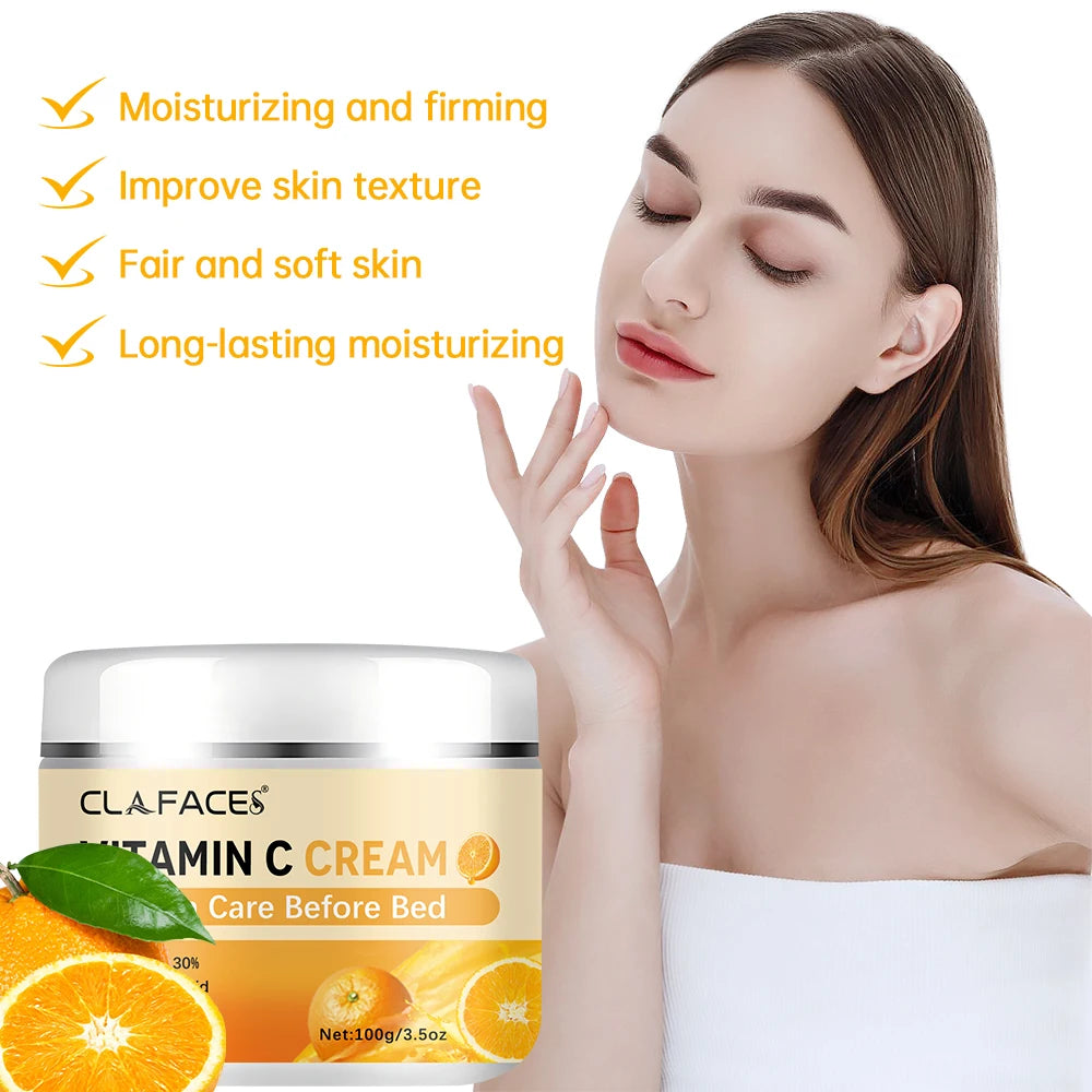 Crema Facial Retinol y Vitamina C – Antiarrugas, Hidratante y Aclarante con Ácido Hialurónico