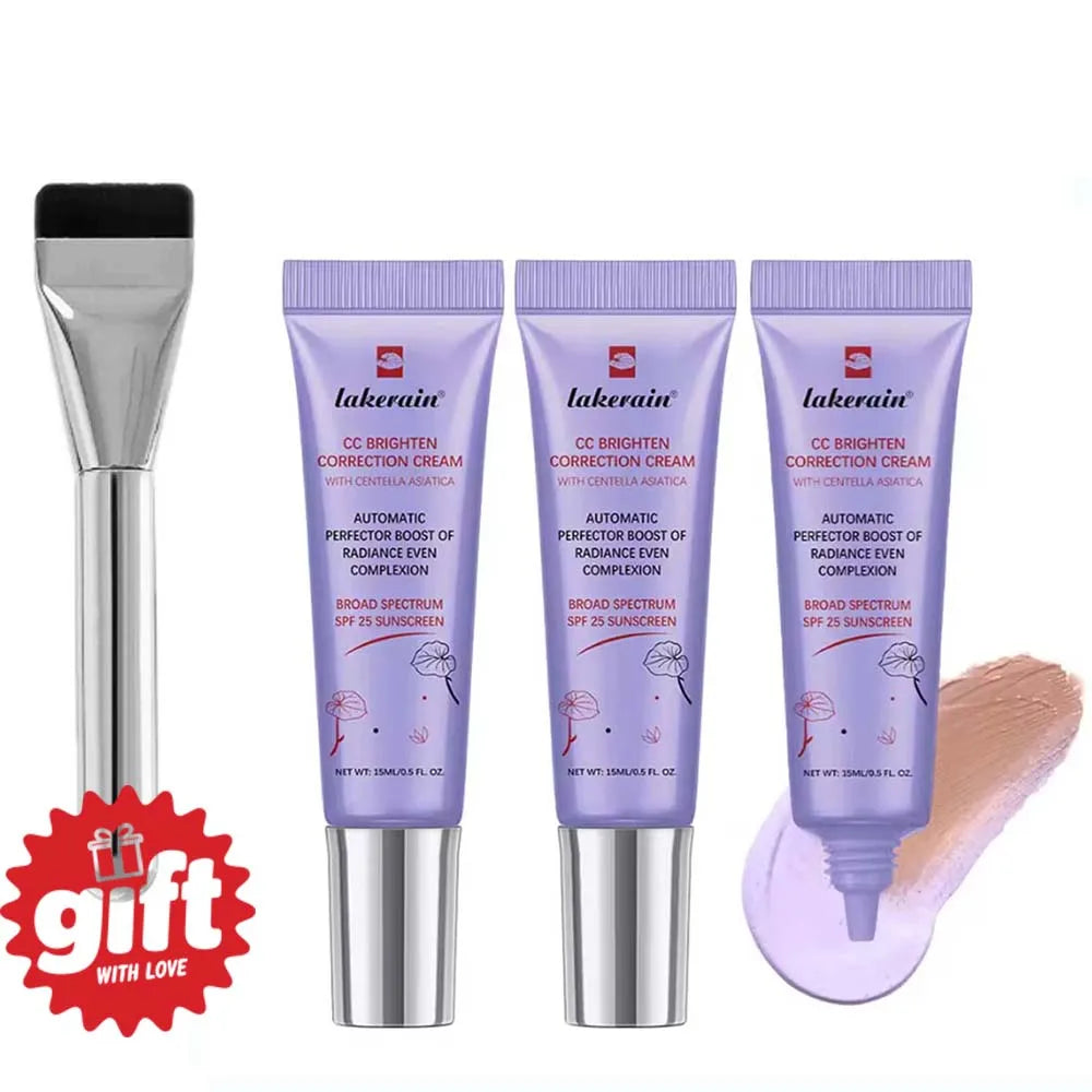 CC Cream con Cambio de Color y 3 Brochas Gratis – Base Líquida de Larga Duración 15ml