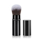 Brocha de maquillaje retráctil de viaje con mango de aluminio