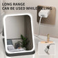 Espejo de maquillaje LED plegable con 3 tonos de luz