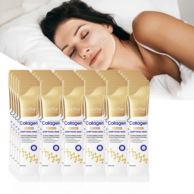 Set de 30 Máscaras para Dormir de Colágeno SADOER – Antiarrugas, Hidratantes y Aclarantes