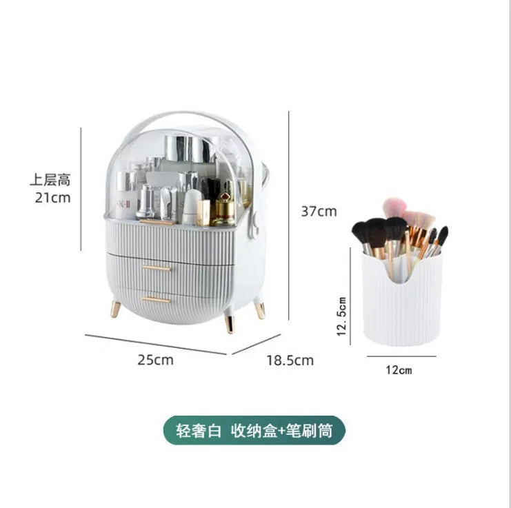 Organizador de Maquillaje con Cajones – Gran Capacidad, Impermeable y Antipolvo