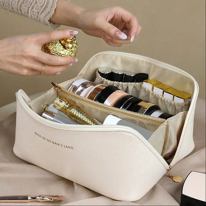 Bolsa Organizadora de Maquillaje para Viaje – Estuche de Lujo con Cremallera