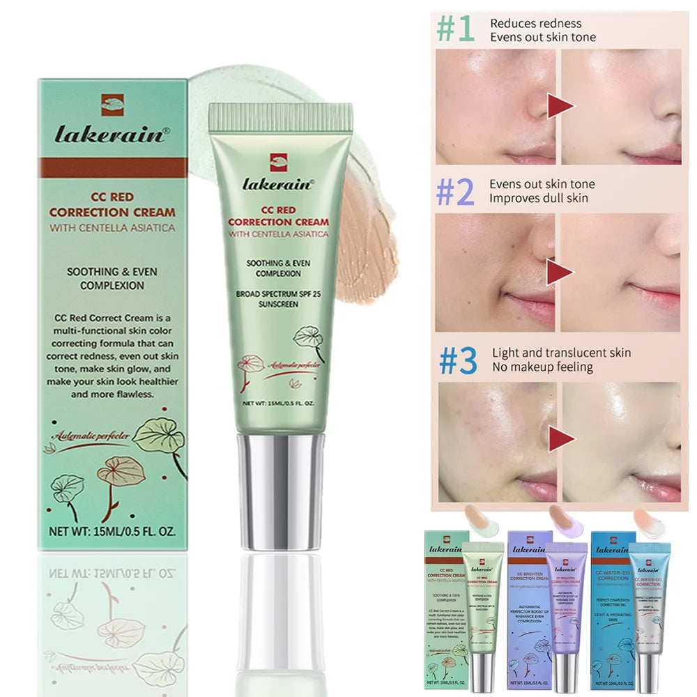 CC Cream con Cambio de Color y 3 Brochas Gratis – Base Líquida de Larga Duración 15ml