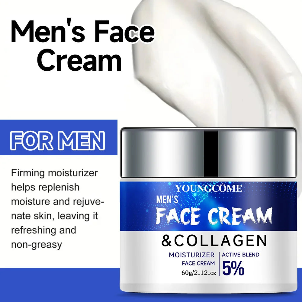 Crema Facial de Colágeno y Retinol para Hombre YOUNGCOME – Antiedad, Aclarante e Hidratante