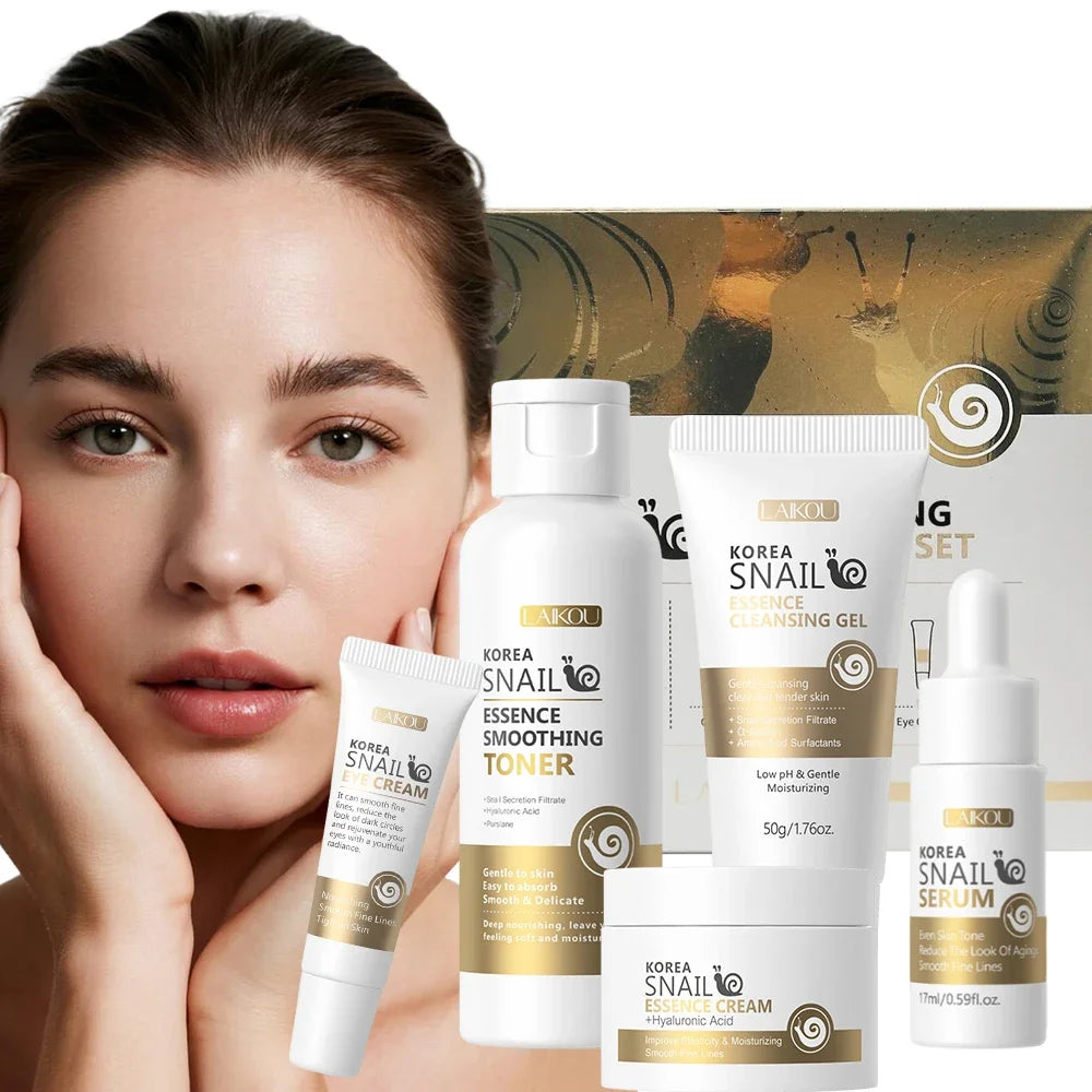 Set de Skincare Revitalizante de Baba de Caracol – 5 Piezas Antiedad