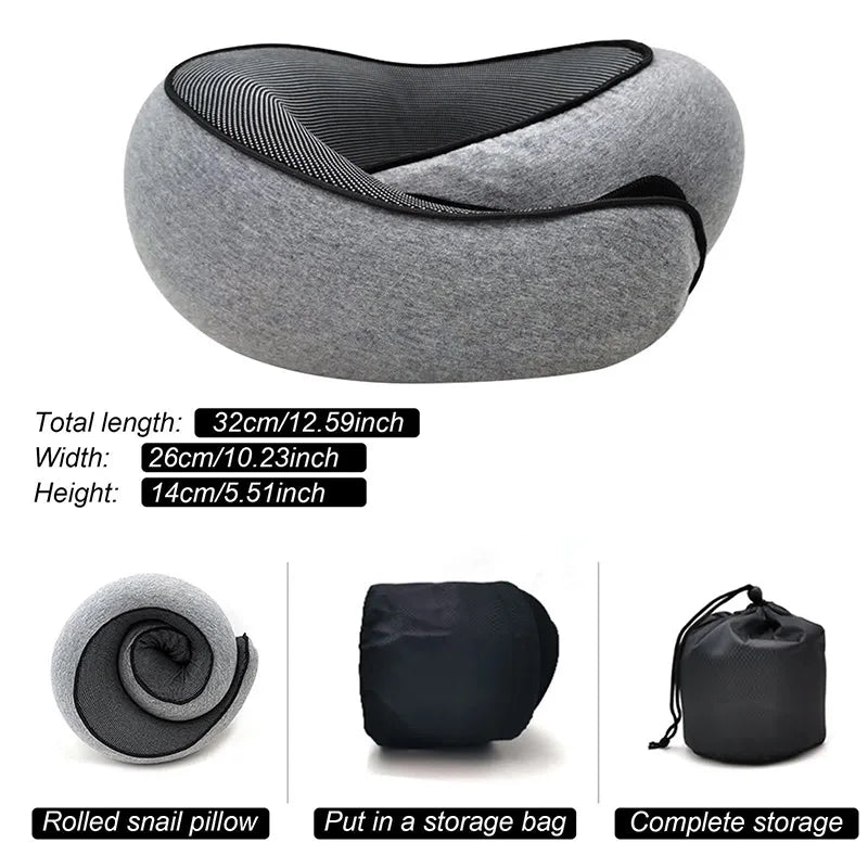 Almohada de viaje cervical de espuma viscoelástica
