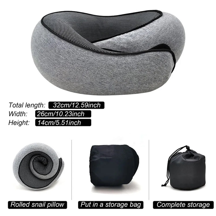Almohada de viaje cervical de espuma viscoelástica